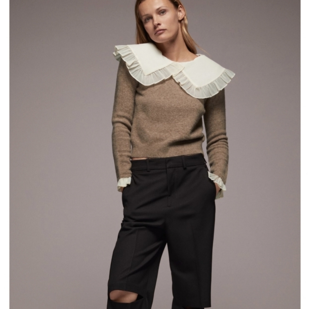 Zara combination knit sweater